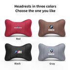 Soft Suede Neck Pillow Comfort Car Headrest Interior Decor Accessories For BMW E90 G80 M3 G30 M5 F82 F83 F20 F21 G42 F95 F96 G06
