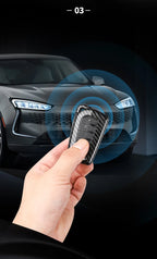 For Toyota Camry RAV4 Forturner Hilux Auris Corolla Avensis Verso Yaris Aygo Scion TC ABS Carbon Fiber Style Car Key Case Cover