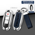 Suitable for Nissan SENTRA 2024 2020 2017 automatic transmission zinc alloy car key bag leather car key fob accessories