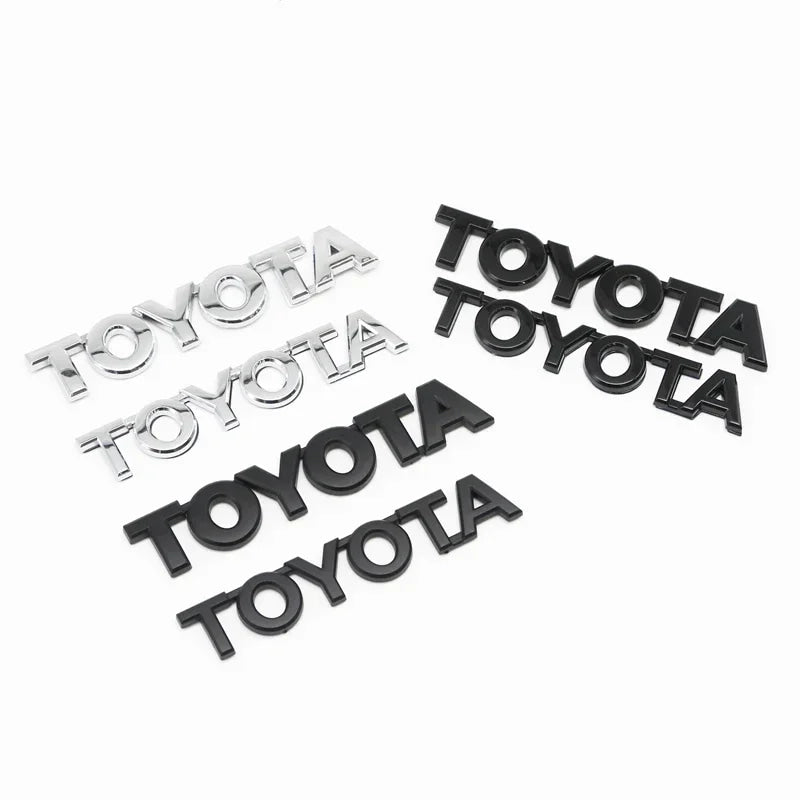 3D ABS TOYOTA Emblem Badge Car Sticker Car Trunk Sticker For Toyota Chr Corolla Camry Yaris Hilux Prius Avensis Auris Prado TRD