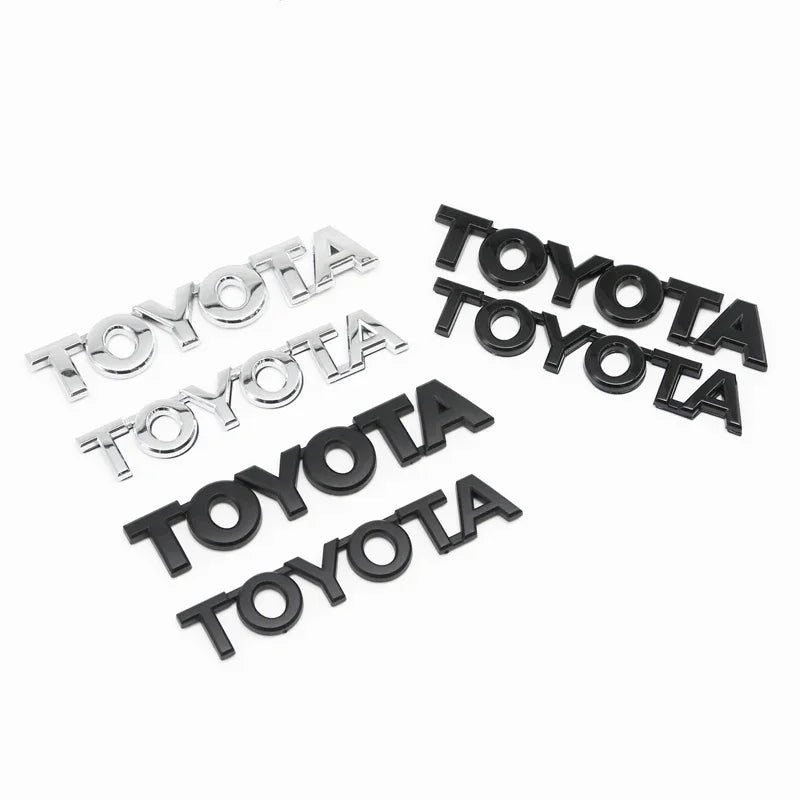 3D ABS TOYOTA Emblem Badge Car Sticker Car Trunk Sticker For Toyota Chr Corolla Camry Yaris Hilux Prius Avensis Auris Prado TRD