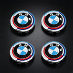 4Pcs 56/68mm Wheel Center Caps Emblem Badge For BMW 50th Anniversary E90 E60 F10 F20 G20 G30 E53 E85 E70 E84 F48 1/3/5/7 Series