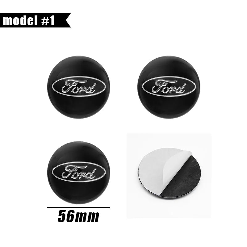4Pc 65mm 60mm 56mm Car Wheel Center Hub Cap Cover Badge Stickers For Ford F150 Focus Ranger Fiesta Transit Mustang Mondeo Fusion