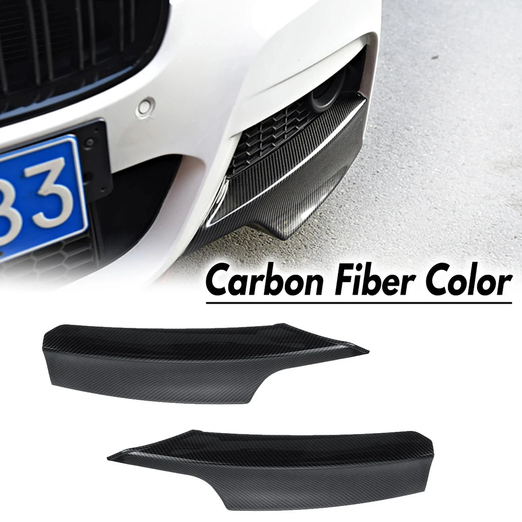 For BMW F30 F31 M Sport 2012-2019 Front Bumper Lip Splitter Canards Spoiler 1Pair Car Fog Lamp Eyebrow Frame Cover Grille