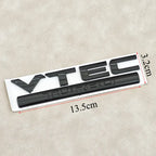 3D ABS Chrome Black Letters VTEC TURBO Logo Badge Emblem Car Rear Trunk Sticker for Honda Civic Accord CRV Auto Accessories