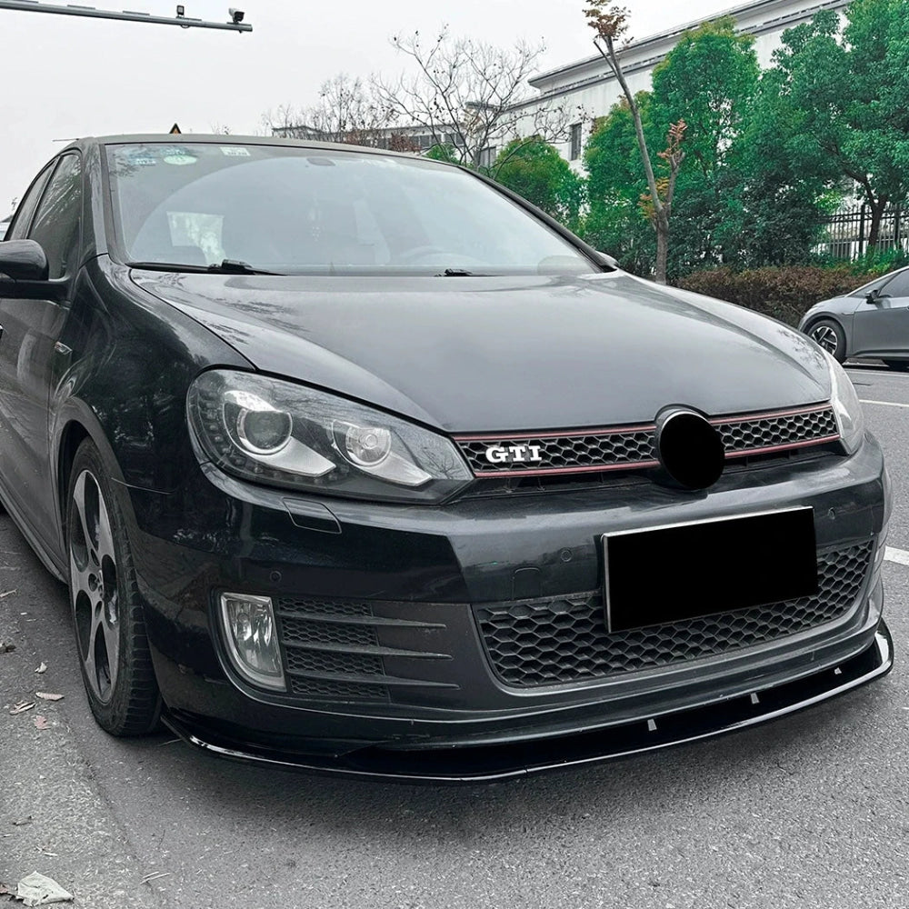 Car Front Bumper Lower Spoiler Lip Splitter For VW Golf 6 MK6 GTI 2008-2012 Front Bumper Spoiler Guard Protector