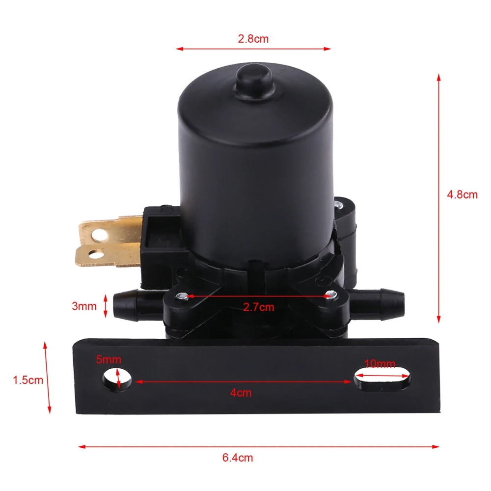 Windscreen Washer Pump 12V Universal Windshield Windscreen Wiper Washer Pump Motor for Car Van Bus Truck Windshield Washer Pump