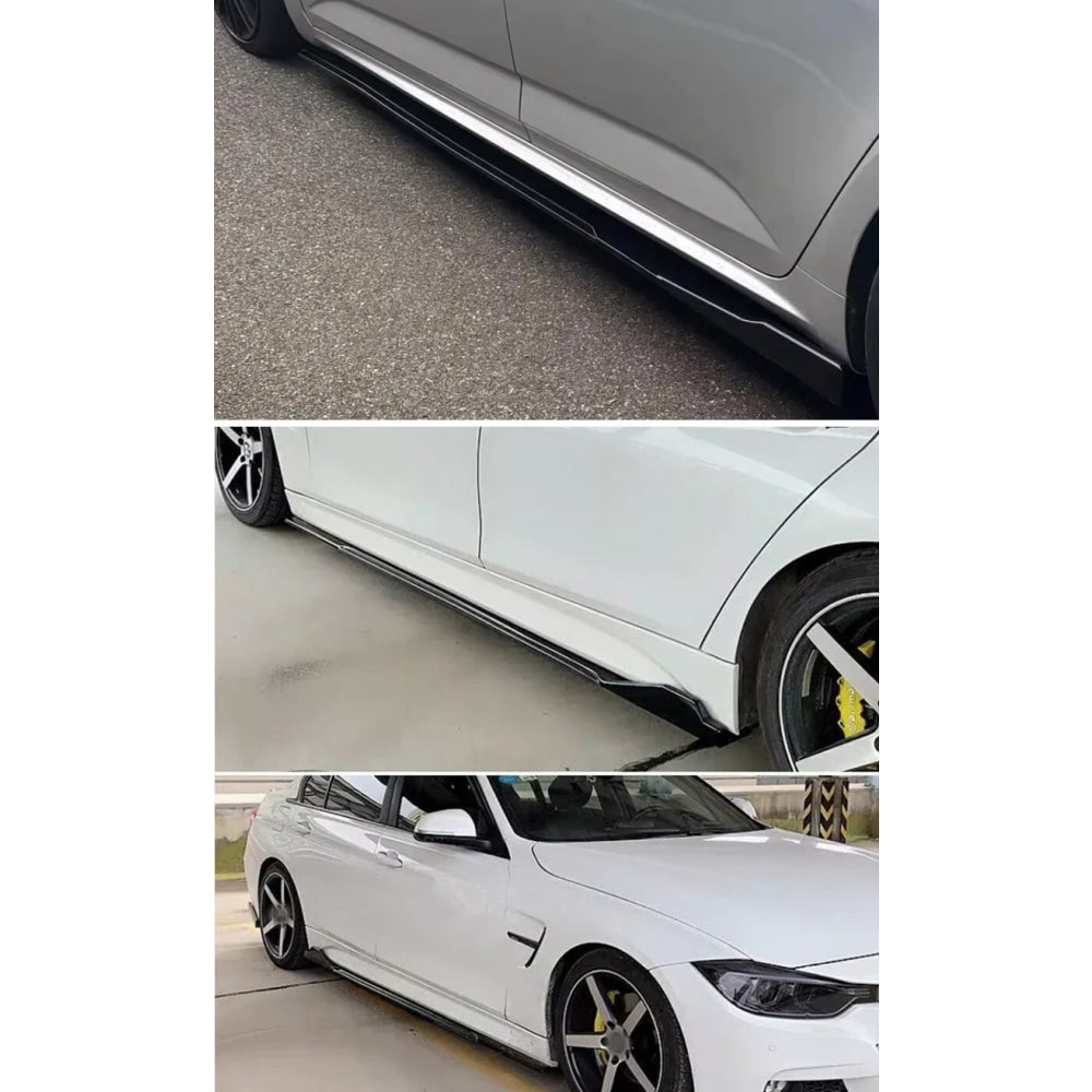 For 2015+ Mercedes-Benz Accessories W205 C63 C43 4Doors AMG C-Class Side Skirt Extension Diffusor 8Pcs ABS Lip