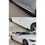 For 2015+ Mercedes-Benz Accessories W205 C63 C43 4Doors AMG C-Class Side Skirt Extension Diffusor 8Pcs ABS Lip