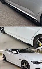 For 2015+ Mercedes-Benz Accessories W205 C63 C43 4Doors AMG C-Class Side Skirt Extension Diffusor 8Pcs ABS Lip