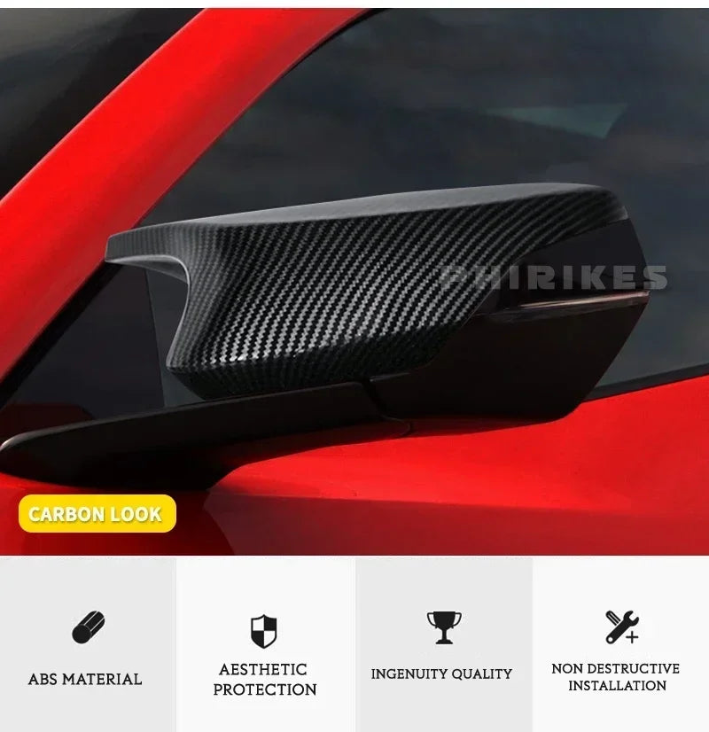 For Chevrolet Corvette C8 Z51 Z06 2020-2023 Car Rearview Side Mirror Cover Wing Cap Sticker Exterior Door Rear View Case Trim