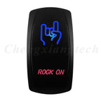 Waterproof 5 Pins SPST On/Off Rocker Switch Blue & Red Led 20A/12V 10A/24V Toggle Switch GPS for Cars,Trucks, RVs, Boats