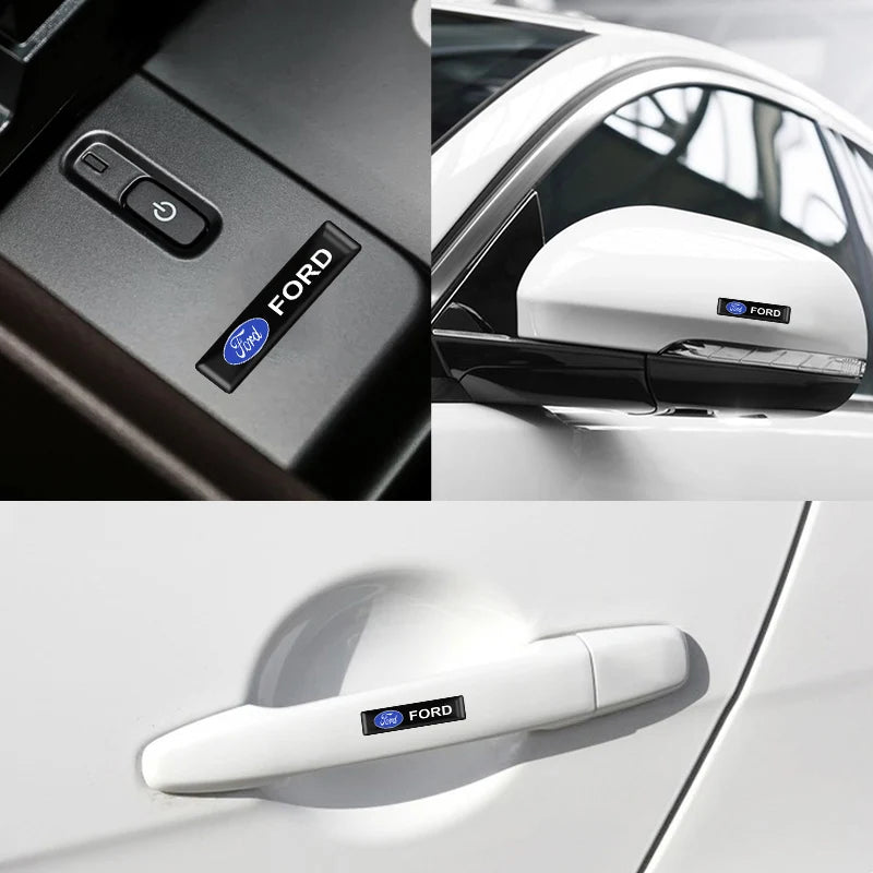 10Pcs 3D Car Styling Epoxy Emblem Badge Stickers Goods Auto Accessories For Ford Focus mk2 mk3 Fiesta Fusion Ranger Mondeo Kuga