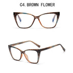 Gafas anti-luz azul a la moda para mujer, gafas clásicas antideslumbrantes con protección ocular para juegos de ordenador, montura de luz, gafas de cristal lisas