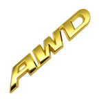3D Metal Car Letters AWD Logo Emblem Sticker Fender Trunk Badge Accessories For Honda Civic CRV Subaru Mazda Toyota RAV4 Kia