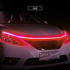 Dynamic Car LED Hood Light 12V Daytime Running Light Start-scan Engine Guide Light Waterproof Decorative Ambient Light Strip