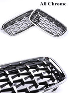 Kidney Front Racing Grille Chrome Black Silver Points Diamond Style Grill For BMW 3 Series F30 F31 2012-2019 320i 328i 330i 340i