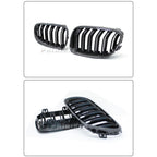 2Pcs Car Style Black Front Kidney Double Slat Grill Grille for-BMW E92 E93 3-Series 328I 335I Coupe LCI 2010-2013