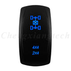 12V 20A Blue Led Car Boat Laser Rocker Switch ON OFF, (ON) OFF, ON OFF ON, (ON) OFF ON, (ON) OFF (ON) Waterproof