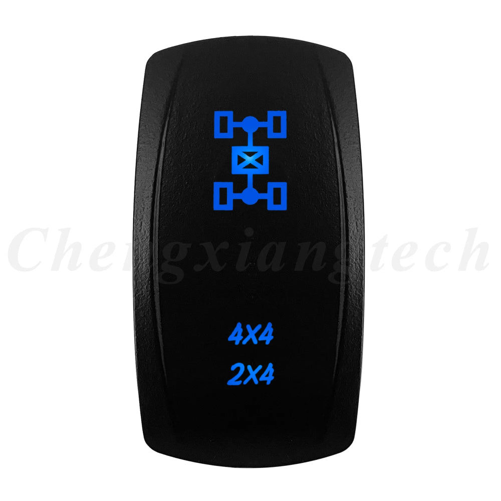 12V 20A Blue Led Car Boat Laser Rocker Switch ON OFF, (ON) OFF, ON OFF ON, (ON) OFF ON, (ON) OFF (ON) Waterproof