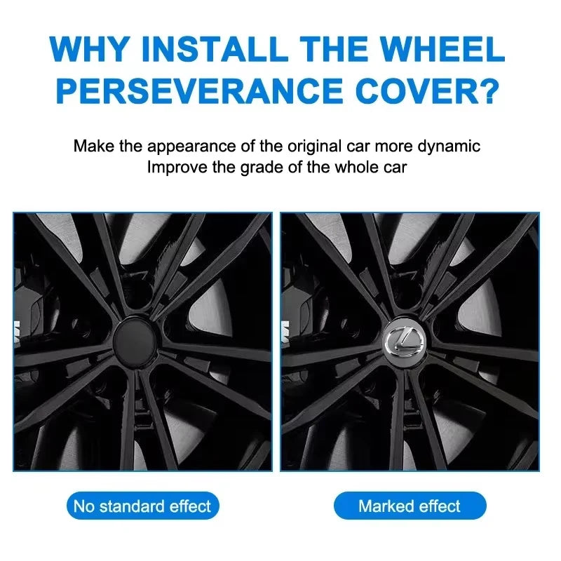 4Pcs Lexus F SPORT Car Wheel Center Hub Caps Cover Accessories for Plug-in Hybrid ES UX 300e GS GX IS LS CT NX RX 350h 450h
