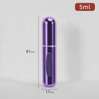 Mini atomizador de botella de Perfume recargable, pulverizador de aluminio, contenedor de líquidos portátil de viaje, herramienta dispensadora de cosméticos, 1 ud.