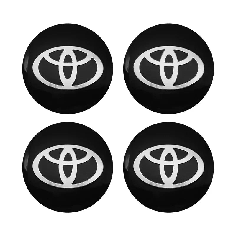 4pcs 56mm Car Styling Wheel Center Hub Caps Stickers Badge Emblem Decoration Decal For Toyota Corolla Auris Yaris CHR Rav4 Hilux