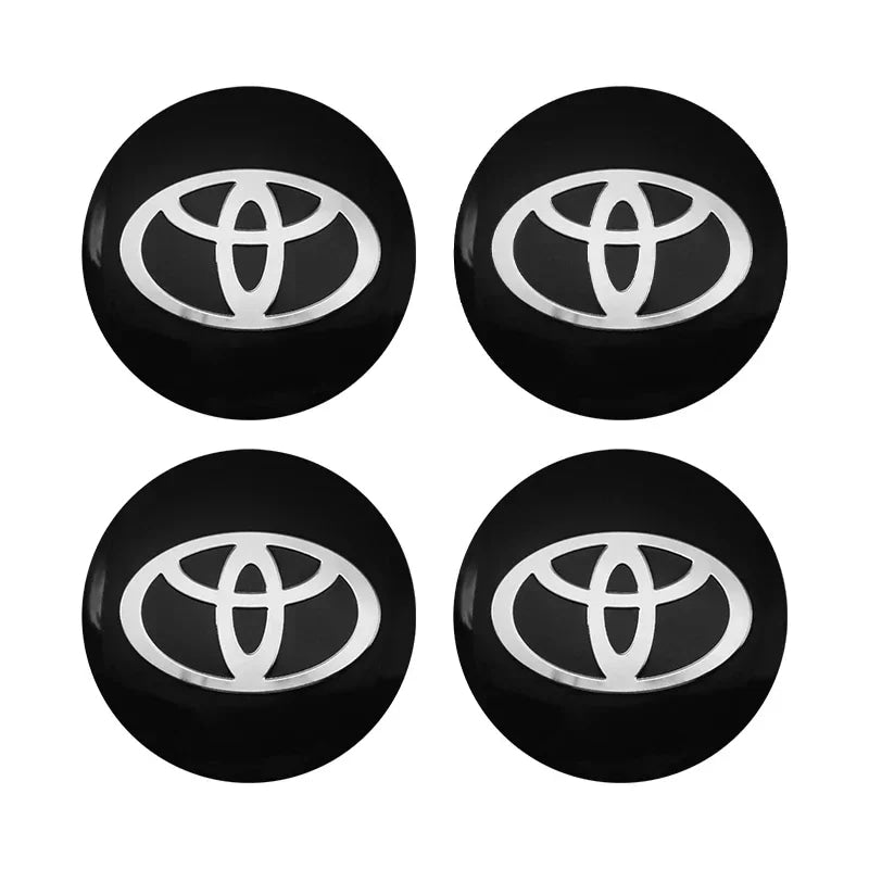 4pcs 56mm Car Styling Wheel Center Hub Caps Stickers Badge Emblem Decoration Decal For Toyota Corolla Auris Yaris CHR Rav4 Hilux