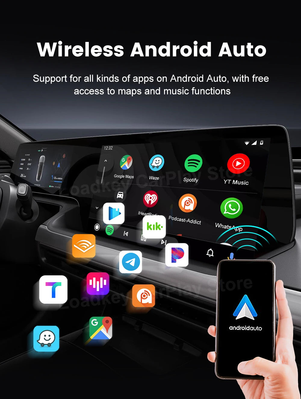 CarlinKit 5.0 & CarlinKit 4.0 Wireless CarPlay Android Auto Waze Music Spotify Auto For Audi Golf Peugeot Mazda KIA Mercedes MG
