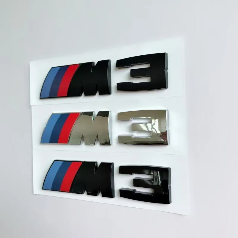 Suitable For BMW Group M3 Emblem Standard Trunk Tail Standard ABS Logo Sticker For BMW E30 E46 E36 E90/E92/E93 F80 GTS CRT CSL