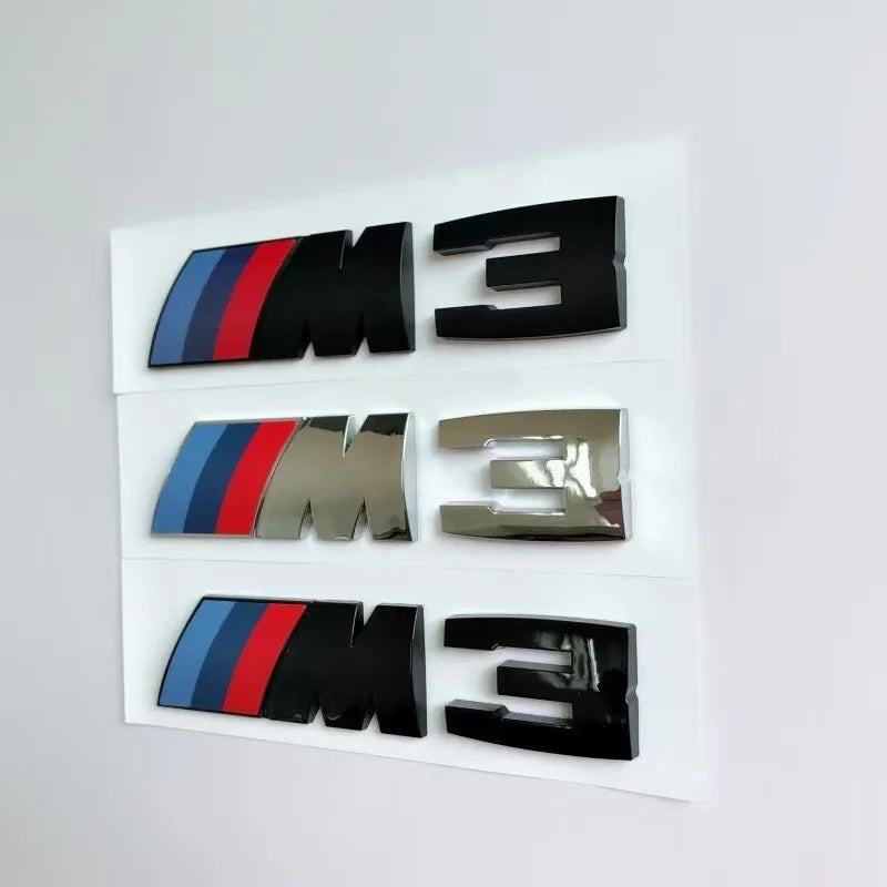 Suitable For BMW Group M3 Emblem Standard Trunk Tail Standard ABS Logo Sticker For BMW E30 E46 E36 E90/E92/E93 F80 GTS CRT CSL