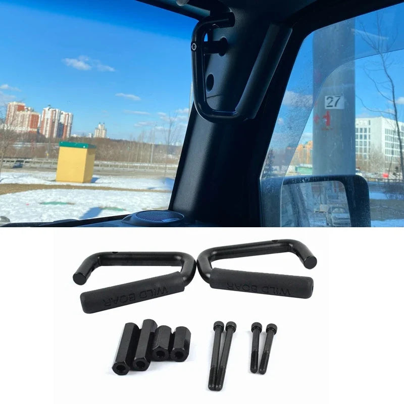 Rear & Front Grab Bar Steel Grab Handles FOR 2007 2008 2009 2010 2011 2012 2013 2014 2015 2016 2017 2018 Jeep Wrangler JK 4 Door