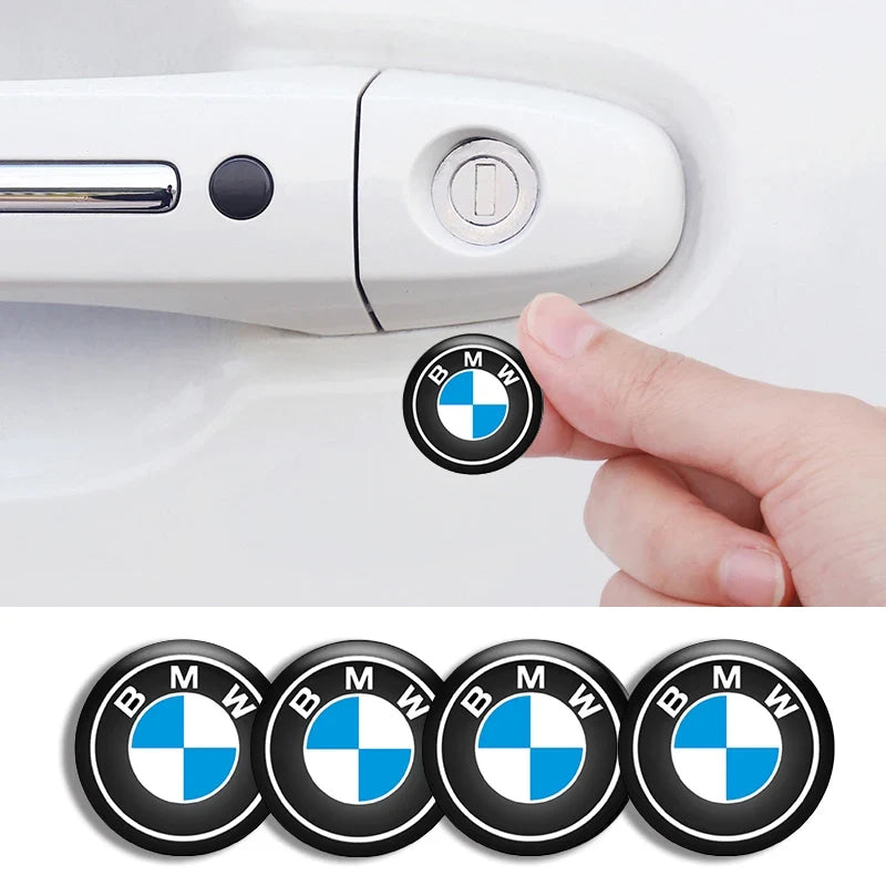 4pcs Car 20mm Door Keyhole Lock Protection Sticker Decor Decals For BMW X1 X2 X3 E46 E36 E34 F10 E90 F30 E60 F30 E53 E30 E92 E87