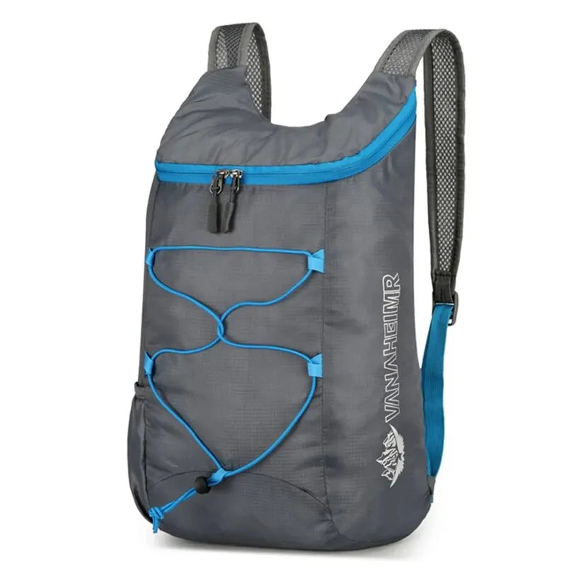 Mochila plegable multifuncional para exteriores, bolsa deportiva de tela de nailon impermeable y ligera de alta densidad para acampar, senderismo y viajes