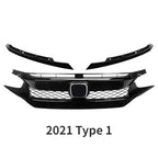 For Honda Civic 10th Gen 2016-2021 Front Grille Racing Grill Net Car Grid Splitter Upper Bumper Hood Mesh Grills