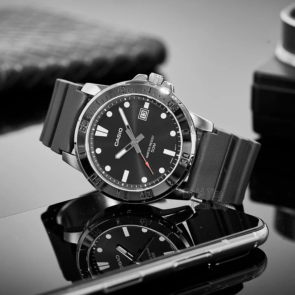 Casio watch for men business fashion resin strap atmospheric waterproof  MTP-VD01-1E