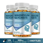 Magnesium Glycinate Capsules 500mg - Supports Bone and Heart Health, Aids Sleep, Relieves Stress, and Promotes Muscle Relaxation