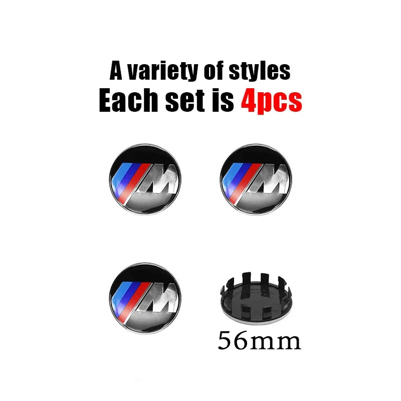 4Pc 68mm 56mm Car Rim Cover Wheel Hub Center Caps Badge Emblem Accessories For BMW E90 E60 F18 E46 F30 F20 M2 M5 M3 E87 M4 X3 X5