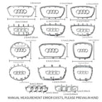 Audi Automobile Steering Wheel Logo Bright Frame Strip Electroplated Sticker Emblem For A3 A4 B8 8P B9 8V A5 A6 C7 A7 Q3 Q5 Q7