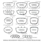 Audi Automobile Steering Wheel Logo Bright Frame Strip Electroplated Sticker Emblem For A3 A4 B8 8P B9 8V A5 A6 C7 A7 Q3 Q5 Q7