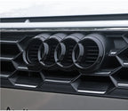 Car Logo Badge Black SFront Grille Rear Trunk 4Ring Sticker Emblem For Audi A1 A3 A4 A5 A6 A7 S3 S4 S5 S6 RS3 RS4 RS6 Q3 Q5 Q7