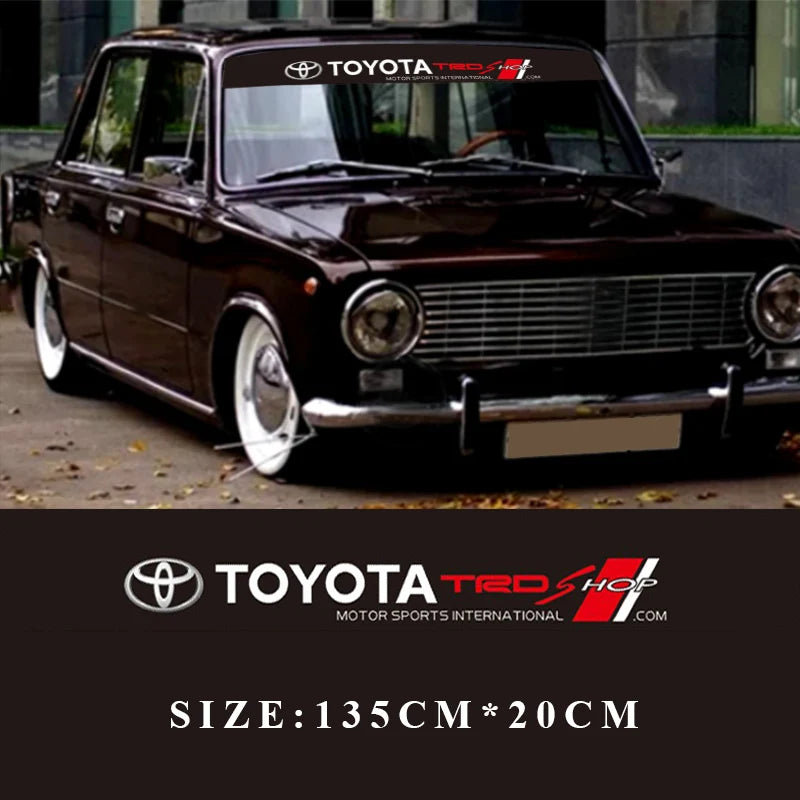 Car Front and Rear Windshield Reflective Stickers Car Styling For Toyota Hilux Aygo Yaris Ractis Corolla Camry CHR Auris Tacoma
