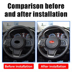 For Subaru Forester Outback Legacy Impreza STI BRZ Auto  1PC 58x30mm ABS Car Steering Wheel Center Emblem Badge Decal