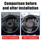 For Subaru Forester Outback Legacy Impreza STI BRZ Auto  1PC 58x30mm ABS Car Steering Wheel Center Emblem Badge Decal
