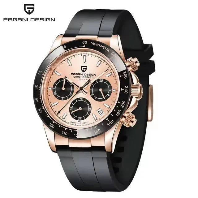 40mm New V2 PAGANI DESIGN Classic fashion Men Quartz Watches Sapphire Retro Chronograph Stainless Steel Waterproof Watch for Men