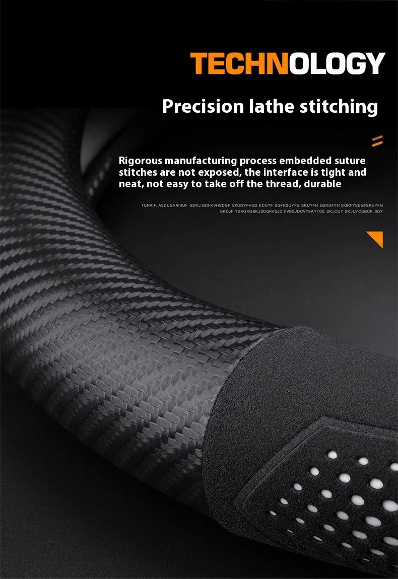 For Chevrolet Cruze Bolt Aveo Spark Onix capti Cavalier Carbon fiber Suede Microfiber Car Steering Wheel Cover Auto Accessories