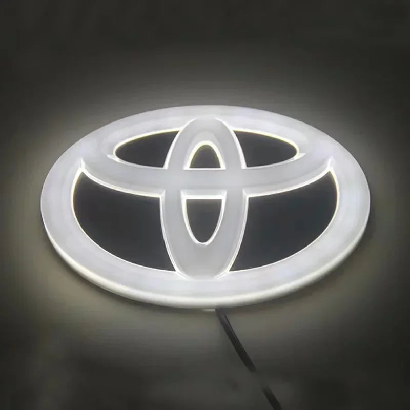 1PC 4D 16cm Car Front Grille Trunk Logo LED Light Retrofit for Toyota Land Cruiser Prado RAV4 Highlander Camry Accessories