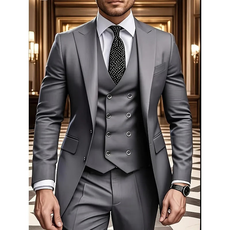 2026 Best Selling Formal Suit Single Breasted Business Outfit Four Seasons mens suits 3 piece