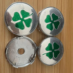 4PCS Universal 56MM 60MM Four-leaf Emblem Car Wheel Center Hub Caps Badge Sticker Cover