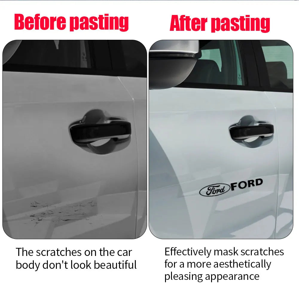 2pcs Car Emblem Stickers Window Body Trunk Badge Decoration Decal Accessories For Ford Focus Mustang Shelby Fiesta Kuga Fusion